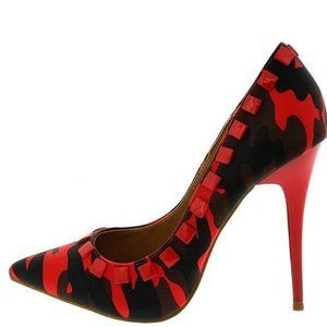 Women's Red & Black Heel Size 8